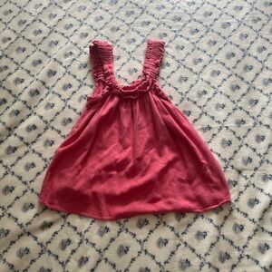 Kids Sleeveless Ruffled Top - Pink